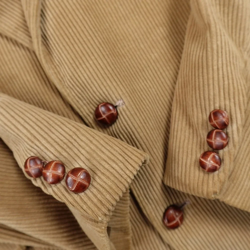 VTG Jordache Jacket Mens 44 Brown Corduroy Elbow Patch Western Blazer Sport Coat